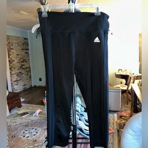 Adidas black cropped climalite legging